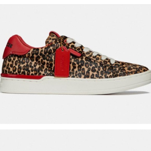 Coach Lowline Calf Hair Leopard print sneakers 7.5! - Picture 3 of 12